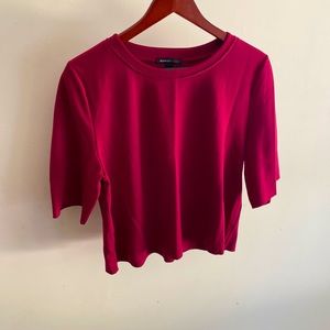 Mango. Cropped burgundy top, European brand